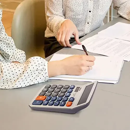 Настольный калькулятор Extra Large 5-Inch Clear LCD Display 12-Digit Big Number Button Office Calculator with Auto Sleep Function (OS-5M) - 2