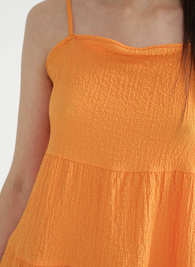 NASU Orange Square Neck Mini Wide Fit Armoured House Dress - 5