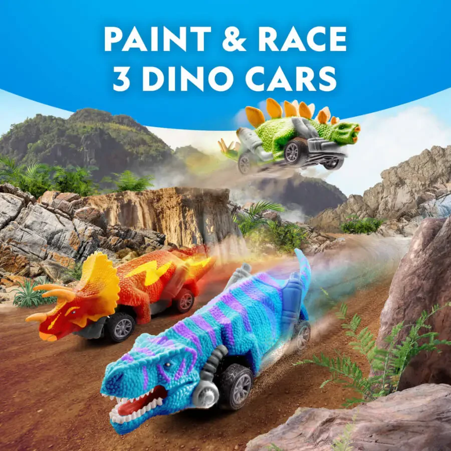 National Geographic Paint Your Own Dino Race Cars Art & Craft Kit for Child 8 Years and up - 4