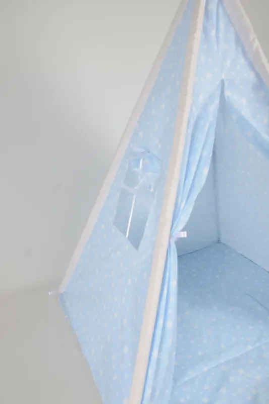 Native American Children's Play Tent House Play Tent-Blue - 3