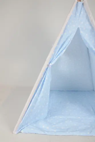 Native American Children's Play Tent House Play Tent-Blue - 4