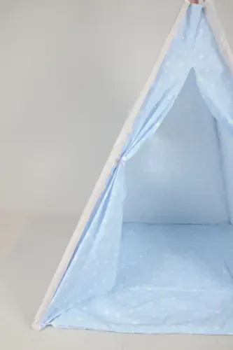 Native American Children's Play Tent House Play Tent-Blue - 4