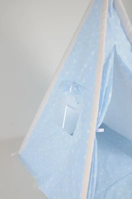 Native American Children's Play Tent House Play Tent-Blue - 5