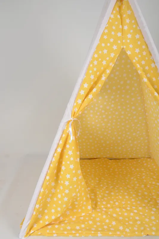 Native American Children's Play Tent House Play Tent - Yellow - 5