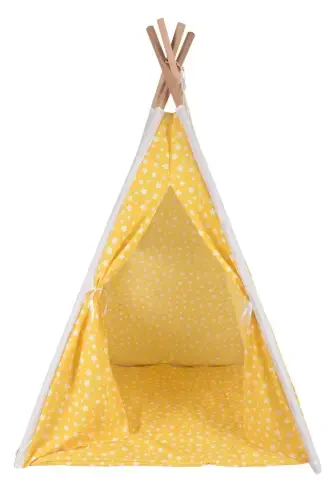 Native American Children's Playhouse Play Tent-Yellow - Modazone (1)