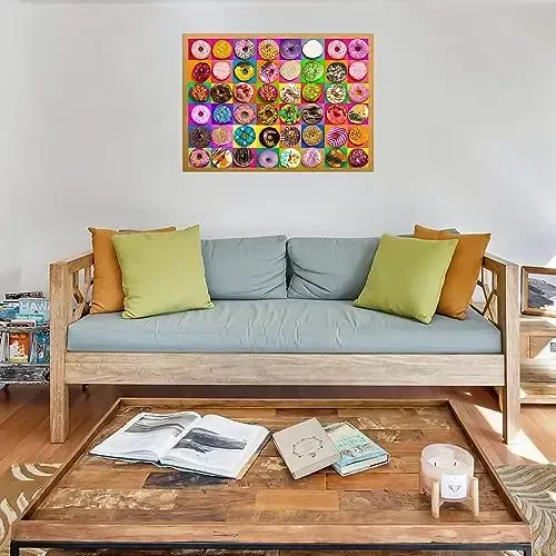 Nattork Jigsaw Puzzles 500 Pieces for Adults, Families (Donuts) Pieces Fit Together Perfectly - 2
