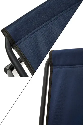 Natura 2 Adet Kamp Sandalyesi Katlanır Piknik Sandalye Dikdörtgen Bardaklıklı Lacivert-Lacivert - 4