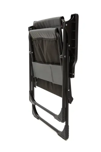 Natura 3 Adet Kamp Sandalyesi Katlanır Piknik Sandalye Dikdörtgen Bardaklıklı Gri-Gri - 5