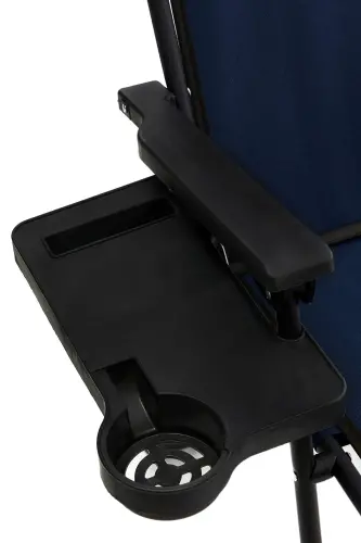 Natura 4 Adet Kamp Sandalyesi Katlanır Piknik Sandalye Dikdörtgen Bardaklıklı Lacivert-Lacivert - 5