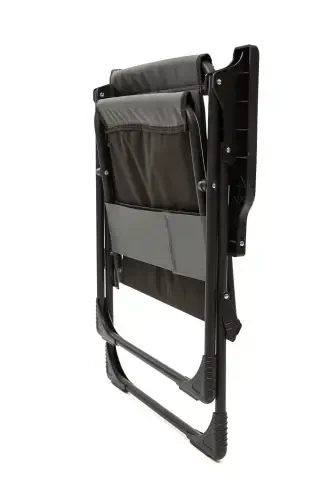 Natura 4 Camping Chairs Foldable Picnic Chair Rectangular with Cup Holder Grey-Grey - 5