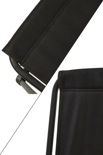 Natura Camping Chair Foldable Picnic Chair Rectangular with Cup Holder Black-Black - 4