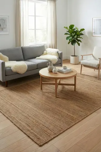 Natura Jute gilam, tabiiy, 00015a - 1