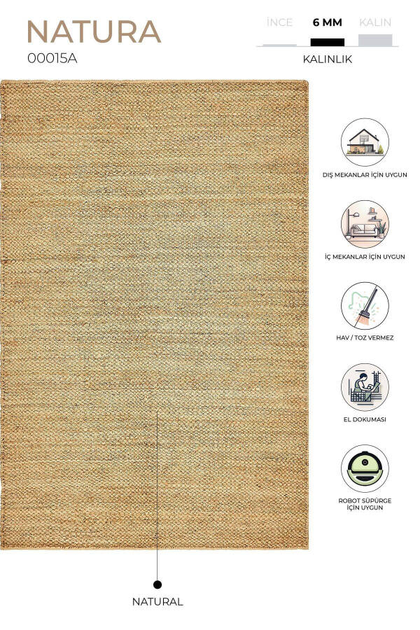 Natura Jute Rug Natural 00015a - 11