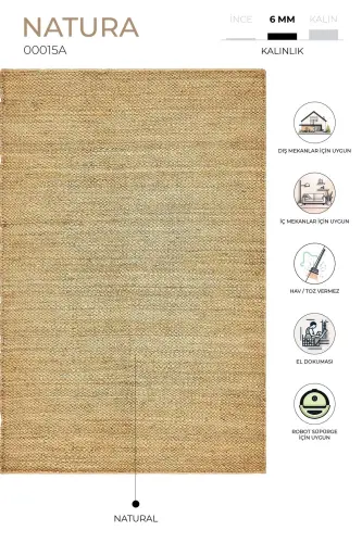 Natura Jute Rug Natural 00015a - 7
