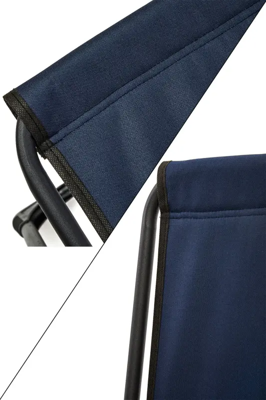 Natura Kamp Sandalyesi Katlanır Piknik Sandalye Dikdörtgen Bardaklıklı Lacivert-Lacivert - 4