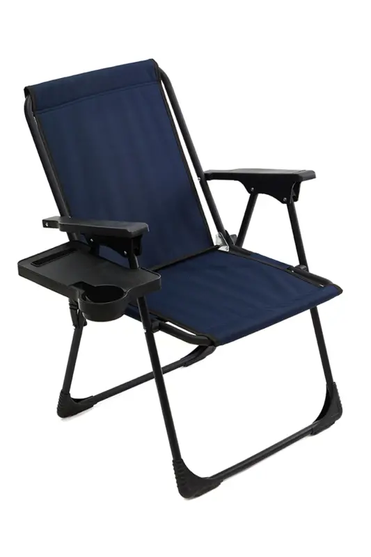 Natura Kamp Sandalyesi Katlanır Piknik Sandalye Dikdörtgen Bardaklıklı Lacivert-Lacivert - MONIEV