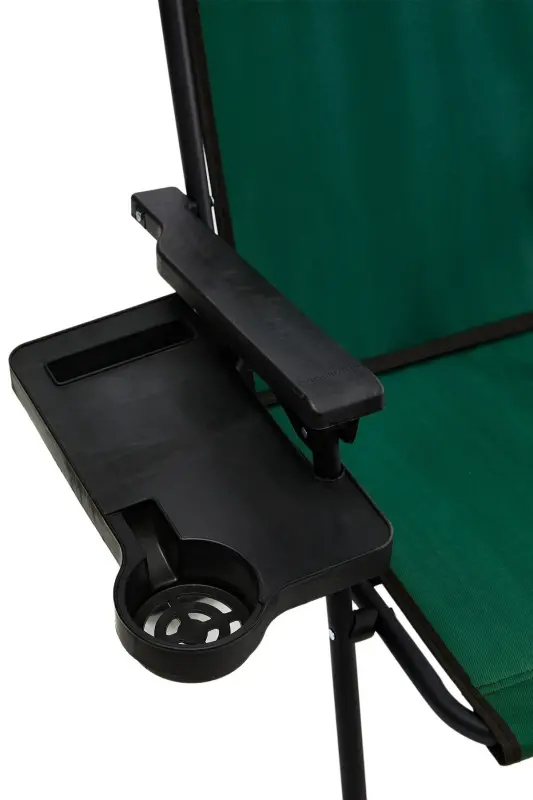 Natura Kamp Sandalyesi Katlanır Piknik Sandalye Dikdörtgen Bardaklıklı Yeşil-Yeşil - 5