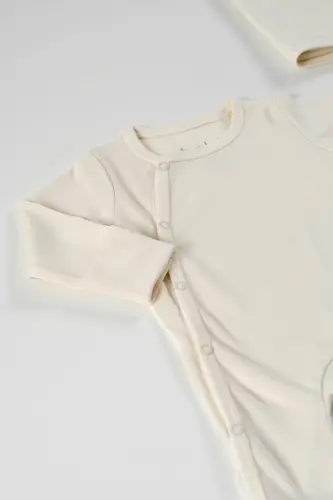 Natural 12 Pieces 100% Cotton Hospital Outing Set Organic Cotton Unisex-Natural - 4