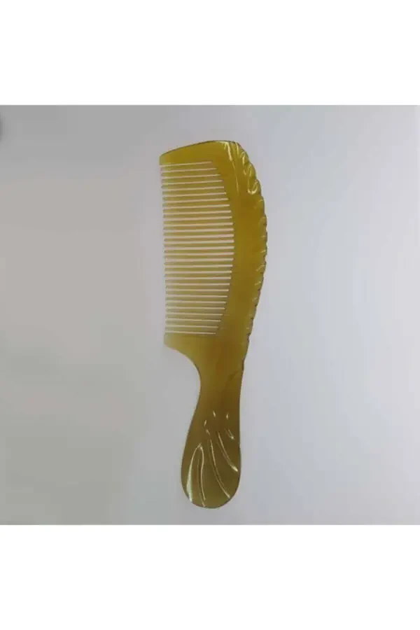 Natural Bone Comb with Engraved Handle - 1