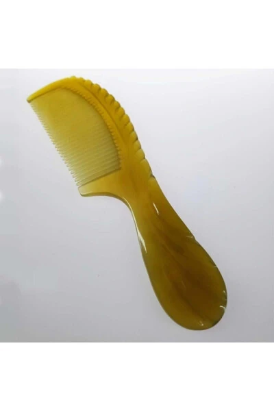 Natural Bone Comb with Engraved Handle - ESER SAHIBININ KENDI YAYINI (1)