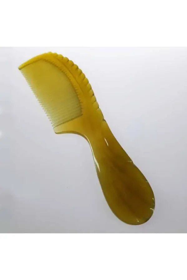 Natural Bone Comb with Engraved Handle - 2