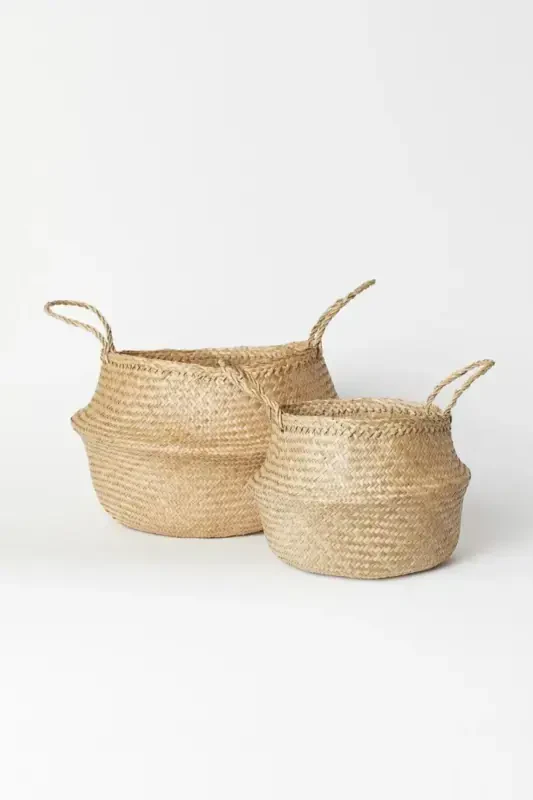 Natural Foldable Wicker Basket / Planter 30x28 - 4