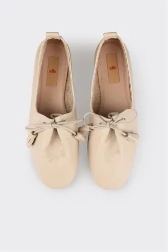 Natural Leather Women's Casual Shoes - 4