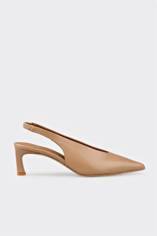 Natural Leather Women's High Heels - ELLE SHOES
