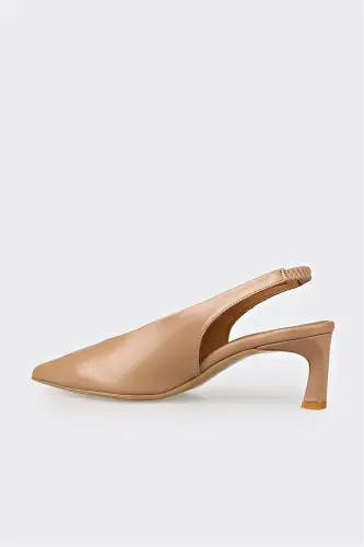 Natural Leather Women's High Heels - 3