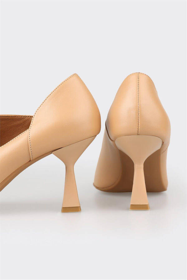 Natural Leather Women's High Heels - 4
