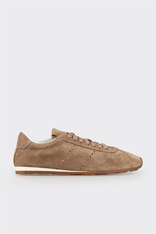 Natural Leather Women's Sneakers - Natural - ELLE SHOES