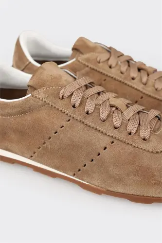 Natural Leather Women's Sneakers - Natural - 5