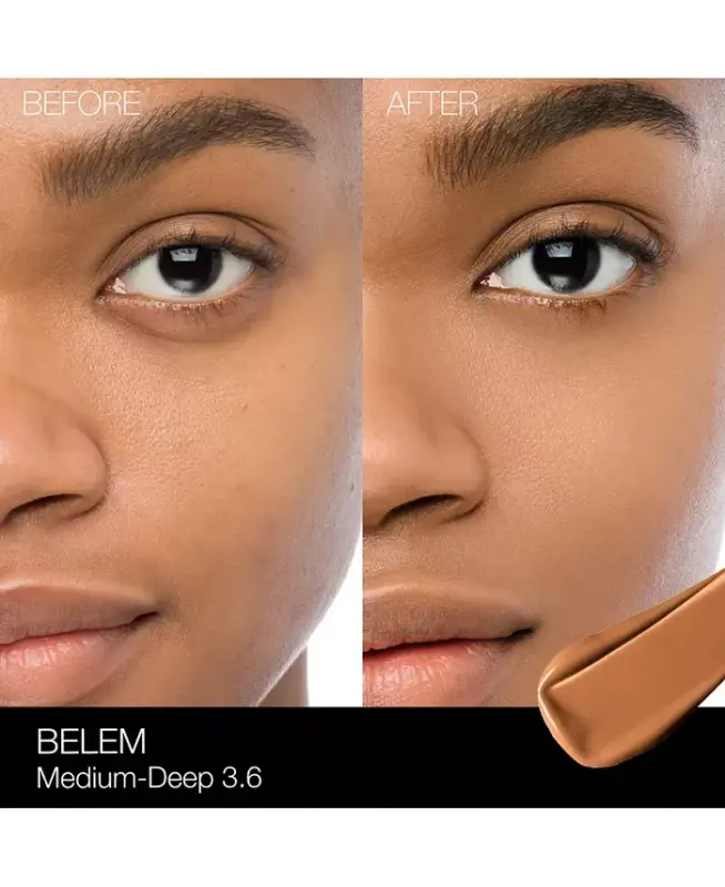 Natural Radiant Longwear Foundation, 1 oz. - Belem (MD3.6 - Medium-deep to deep with warm undertones, and a red tone) - 3