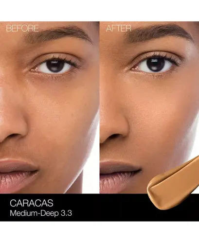 Natural Radiant Longwear Foundation, 1 oz. - Caracas (MD3.3 - Medium-deep to deep with neutral undertones) - 3