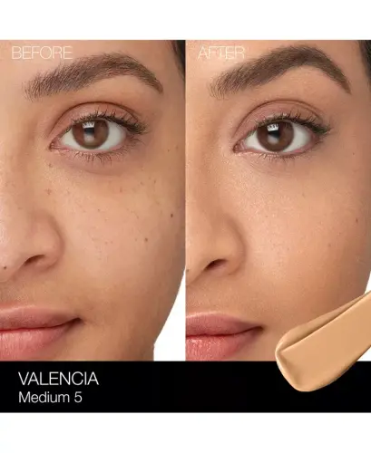 Natural Radiant Longwear Foundation, 1 oz. - Valencia (M5-Medium to medium-deep with warm undertones and a peach tone) - 3