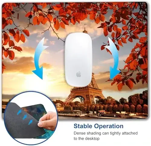 Natural Scenery of Paris Mouse pad Customized Mousepad Non-Slip Rubber Base Mouse Pads for Computers Laptop Office Desk Accessories Mouse pad - 6