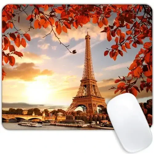 Natural Scenery of Paris Sichqoncha yostig'i Moslashtirilgan sichqoncha yostig'i Kompyuterlar uchun sirpanmaydigan kauchuk taglik Sichqoncha yostiqchalari Noutbuk Ofis stoli Aksessuarlari Sichqoncha yostig'i - GOODSPROUT