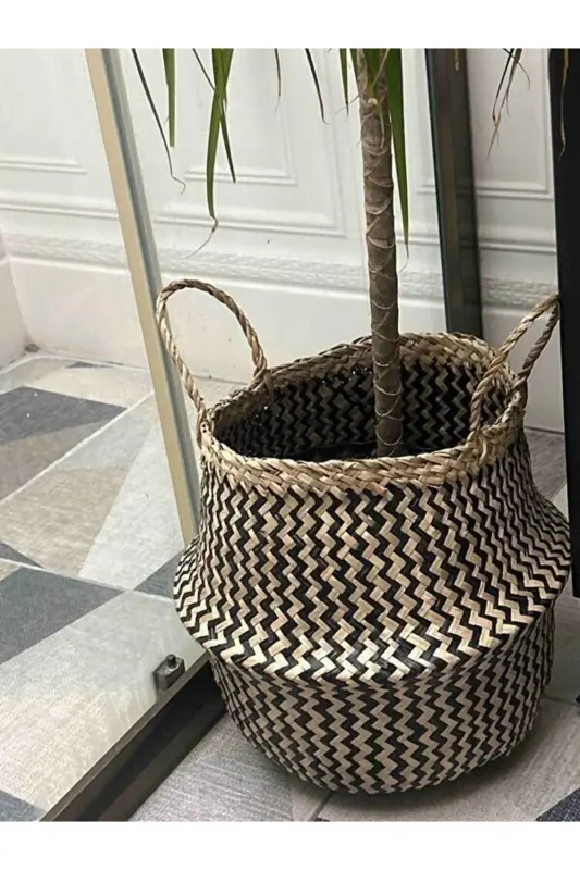 Natural Small Boy Katlanadigan Hasmat Savat / Guldon 30x28cm-zigzag - 2