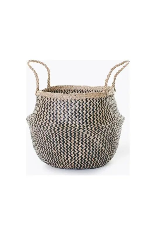 Natural Small Boy Katlanadigan Hasmat Savat / Guldon 30x28cm-zigzag - 4