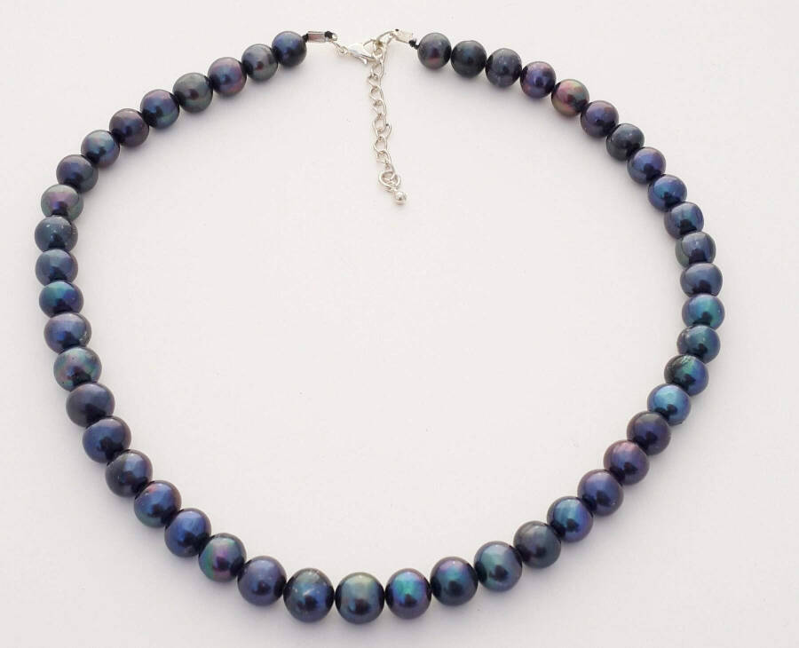 Natural Stone Black Pearl Women's Necklace - 5