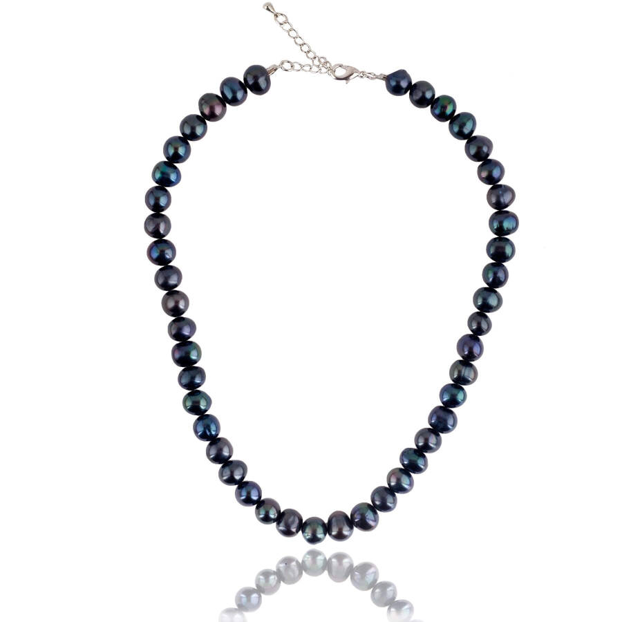 Natural Stone Black Pearl Women's Necklace - 6