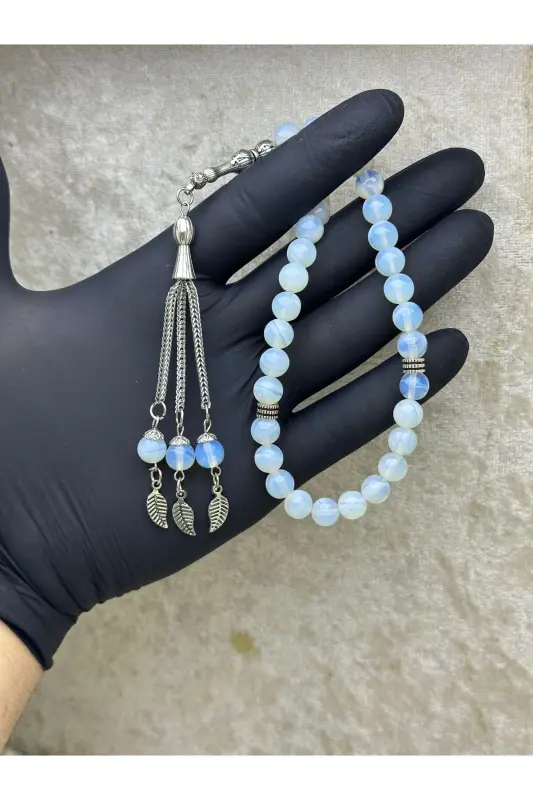 Natural Stone Moonstone Rosary 33 Beads - Special Cocoon-TRANSPARENT - 1