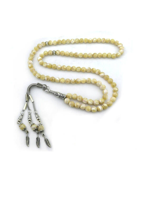 Natural stone prayer beads, 6 mm, 99 mother-of-pearl - 2