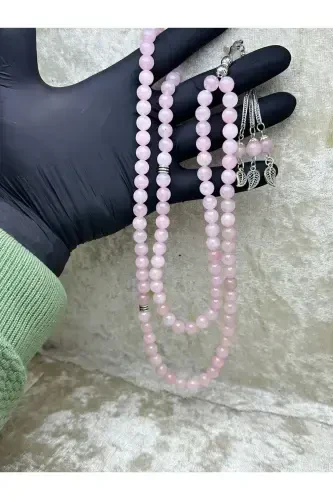 Natural Stone Rose Quartz 8mm 99 Prayer Beads Stone-COLORFUL - GRS OYUNCAK (1)