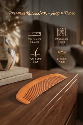 Natural Tree Wood Comb Set - 6 MODELS - 5