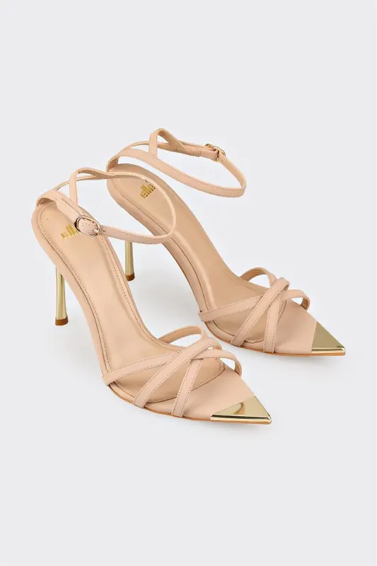 Natural Women's Heeled Shoe-Natural - 2