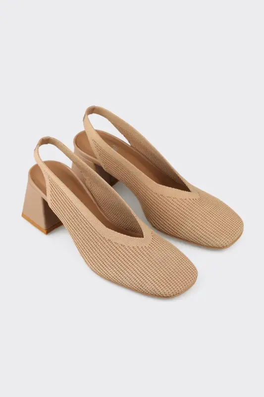 Natural Women's High Heel Shoes - 2