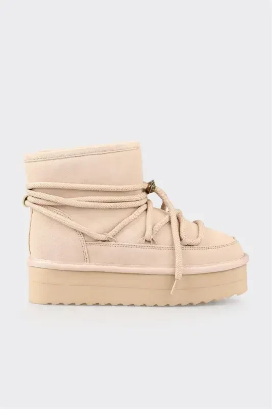 Natural Women's Leather Boot - ELLE