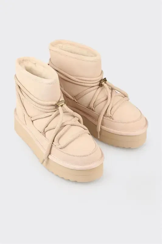 Natural Women's Leather Boot - 2