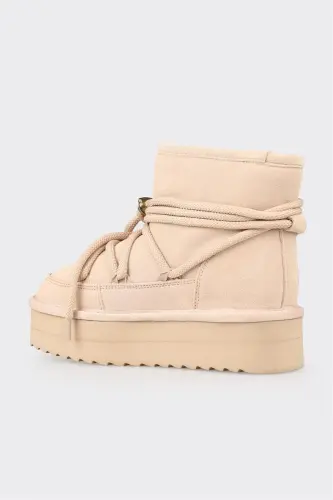 Natural Women's Leather Boot - 3